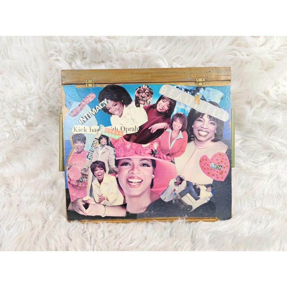 Vintage Super Cool Homemade 90s Y2K Oprah Winfrey Storage Trinket Box